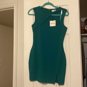 Green Superdown square neck cutout dress from Revolve!